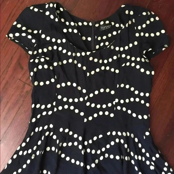 Blue and white patterned Topshop dress - Picture 3 of 5